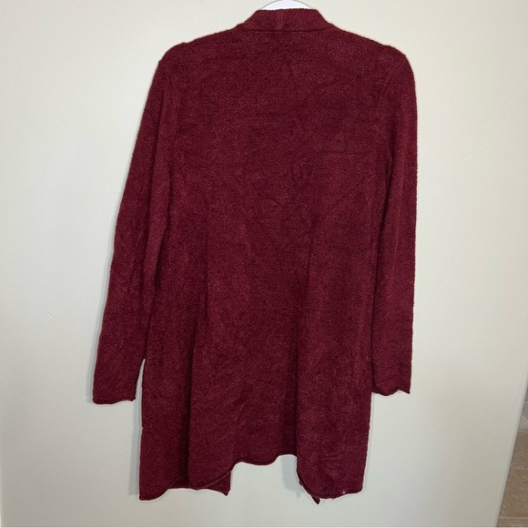 Barefoot Dreams CozyChic Lite Long Cardigan Garnet Red size medium - Picture 7 of 8